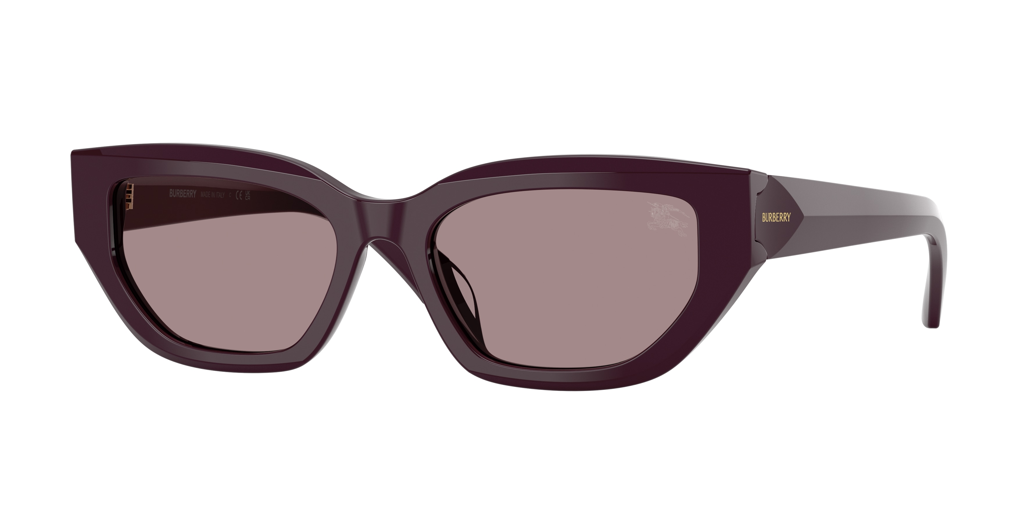 Burberry Damen BE4463D 3400LA Sonnenbrillen Acetat Violett Violett Cat Eye Normal-image